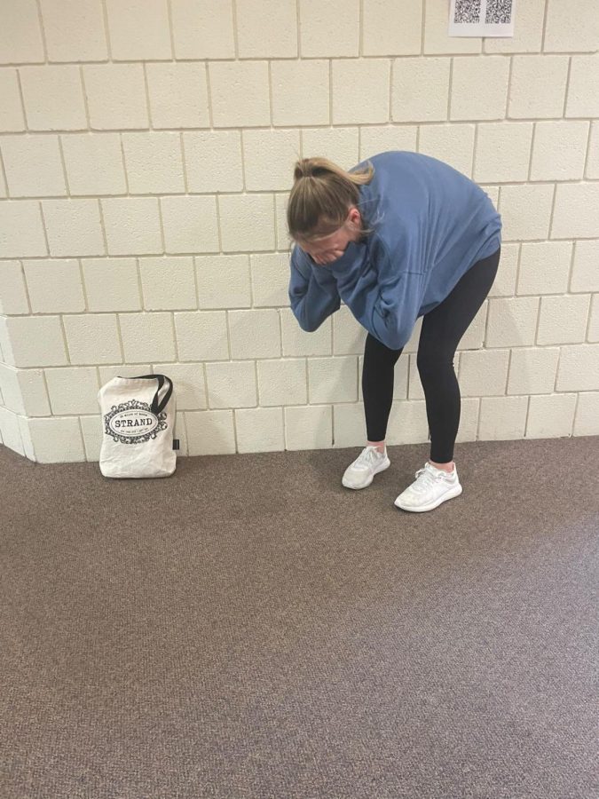 Junior Chloe McCarthy is tote-ally not liking the new tote bag policy. Photo Courtesy of Kelli McGee