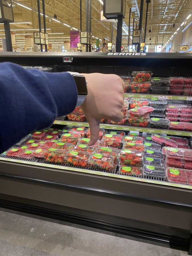 Wegman’s strawberry section is full to the brim because people are realizing they are just paying to be disappointed! Photo courtesy of Emma Callahan