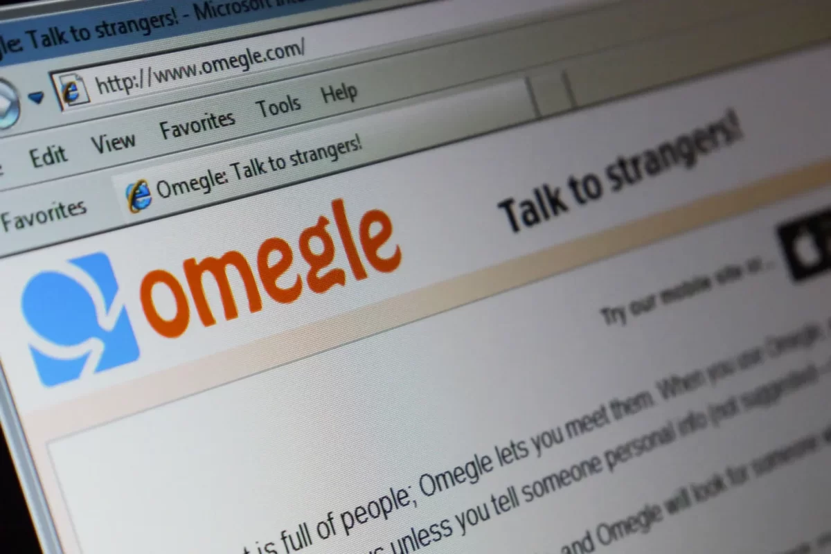The website of Omegle that encourages you to talk to strangers. (Photo Courtesy of Rolling Stone)

