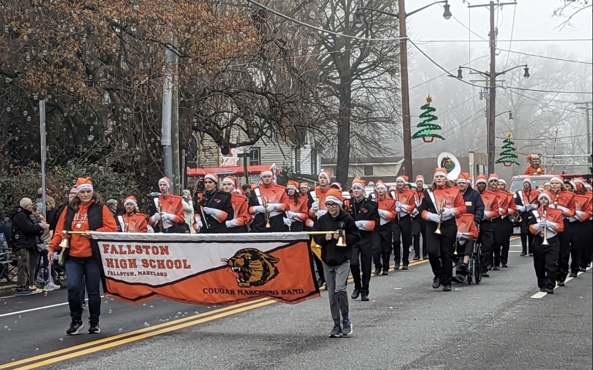 The+Fallston+marching+band+marches+proudly+during+the+White+Marsh+parade.+%28Photo+Courtesy+of+the+Fallston+Band%29