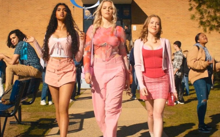 The Plastics in the movie adaptation of Mean Girls on Broadway. (Photo courtesy of Screen Rant)