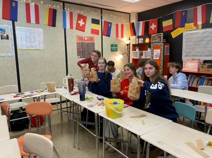 German club members showing off their goodies. Photo courtesy of Kasey Conlon.