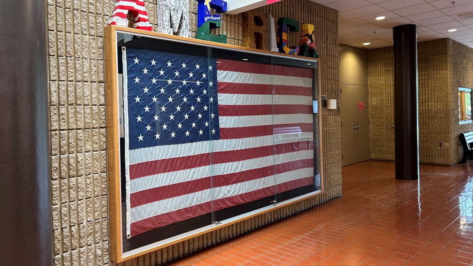 The flag from the first ceremony in 2007.(Photo Courtesy of Ella Colburn)