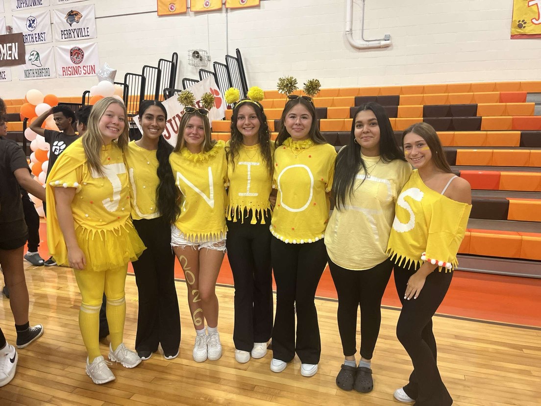 Pictured (left to right): Brynn Seymour, Mankirat Gill, Alex McDougall, Careina Rowe, Bree McDougall, Gina Colon, and Cadynce Olert.