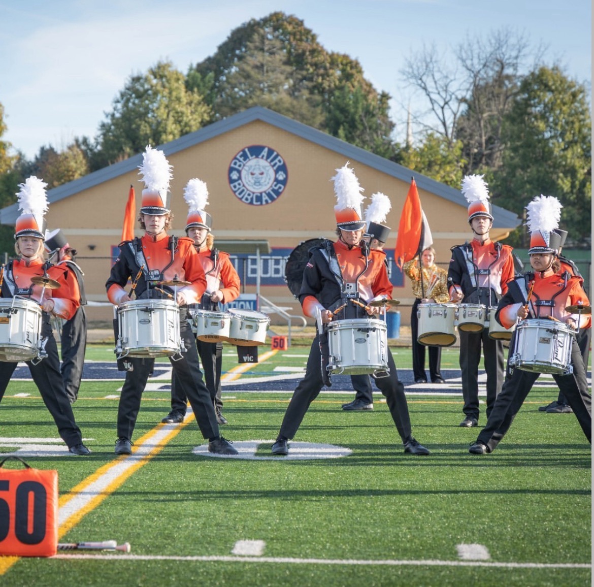 The FHS cougar band performs live and in the presence of many bands from around the county on Bel Air’s turf! Photo courtesy of HCPS schools' photography. 