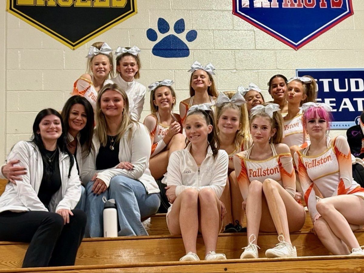 The Fallston girls pose for a picture at their Chesapeake Invitationals! Photo courtesy of Kristy Dougherty.