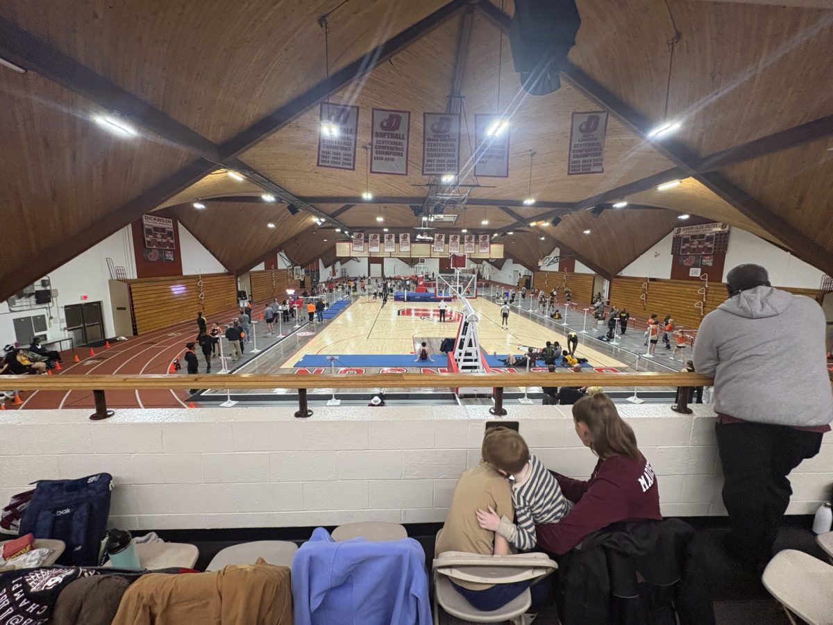 Athletes wait in anticipation as they wait for their event to be called. Photo Courtesy of Kendra Lester. 