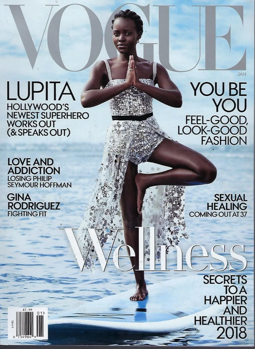 Vogue‘s January 2018 issue features Lupita Nyong’o. Photo courtesy of Vogue. 
