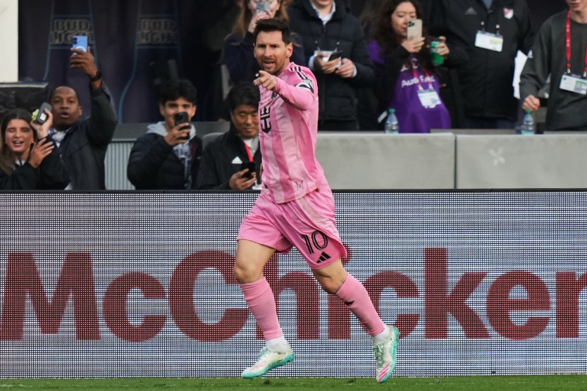 Inter Miami’s Lionel Messi (10) celebrates after scoring in the first half of the match against D.C. United on March 7th, 2026. Photo Courtesy of AP Photo.