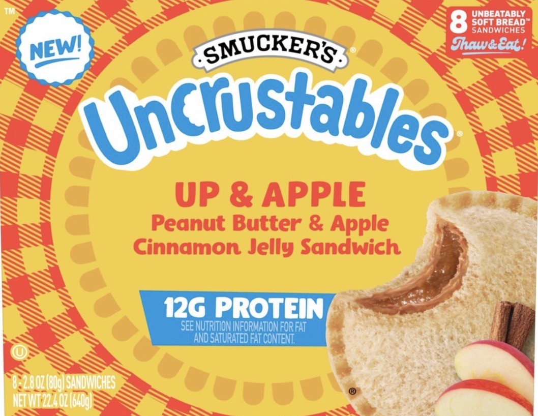  The infamous brand “Uncrustables” that everyone knows and loves has recently released a protein formula as well, pictured is their new packaging.  Photo courtesy of Uncrustables