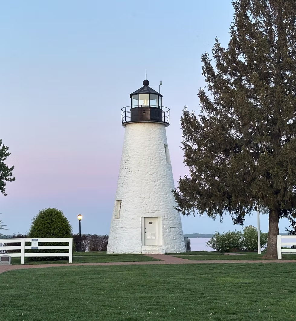 Pictured above is the Concord Point Lighthouse that can be found in Harve de Grace. Photo courtesy of HdG Apparel.